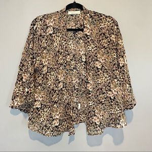 Staring At Stars Womens Floral Lightweight Polyester Open Front Cardigan Size M